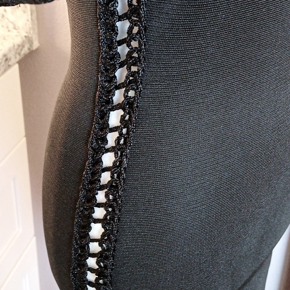 🍸Valiant Paris black bodycon mini cocktail dress size S - Picture 4 of 14